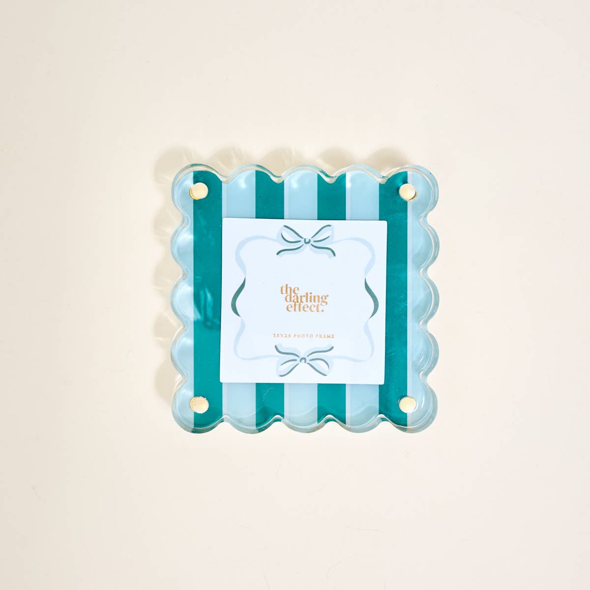 Little Moments Acrylic Picture Frame–Sicily Stripes Teal
