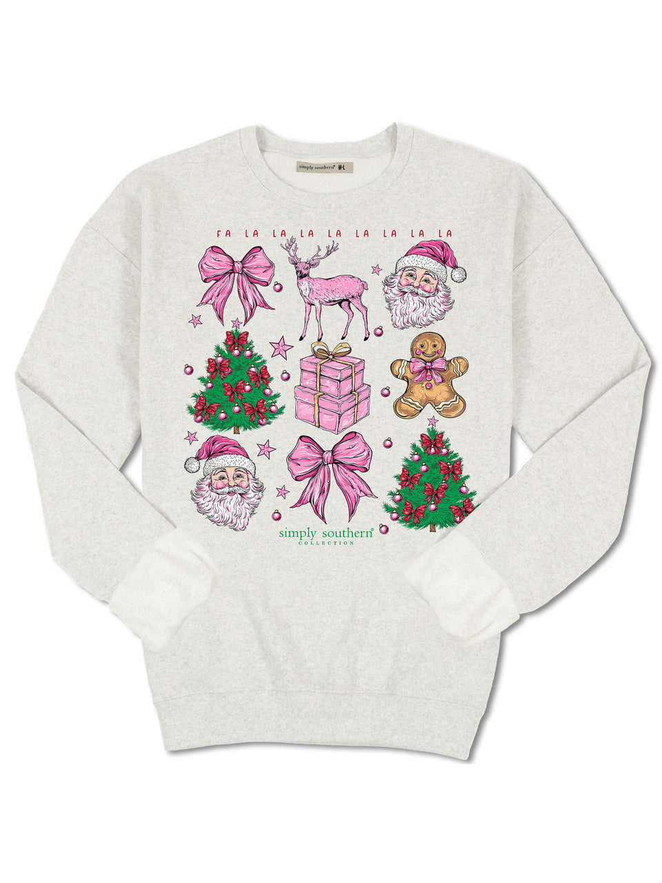 Pink Christmas Flurry Sweatshirt