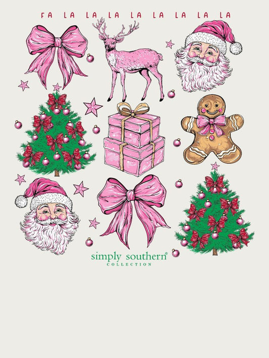 Pink Christmas Flurry Sweatshirt