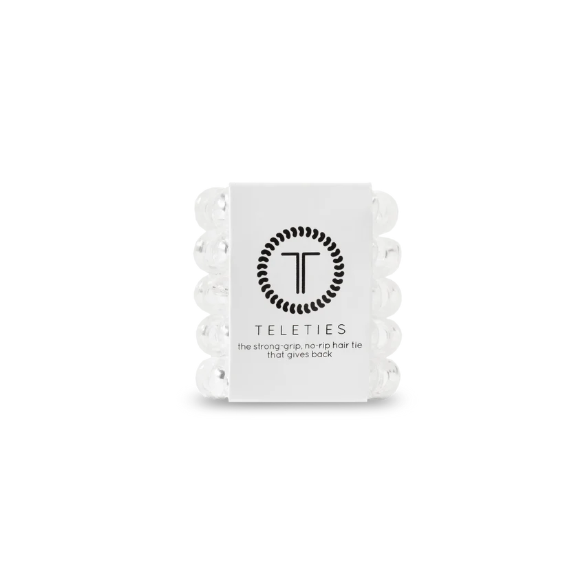 TELETIES Hair Ties are strong grip, no-rip hair ties that support a cause. Available sizes: Small, Large.