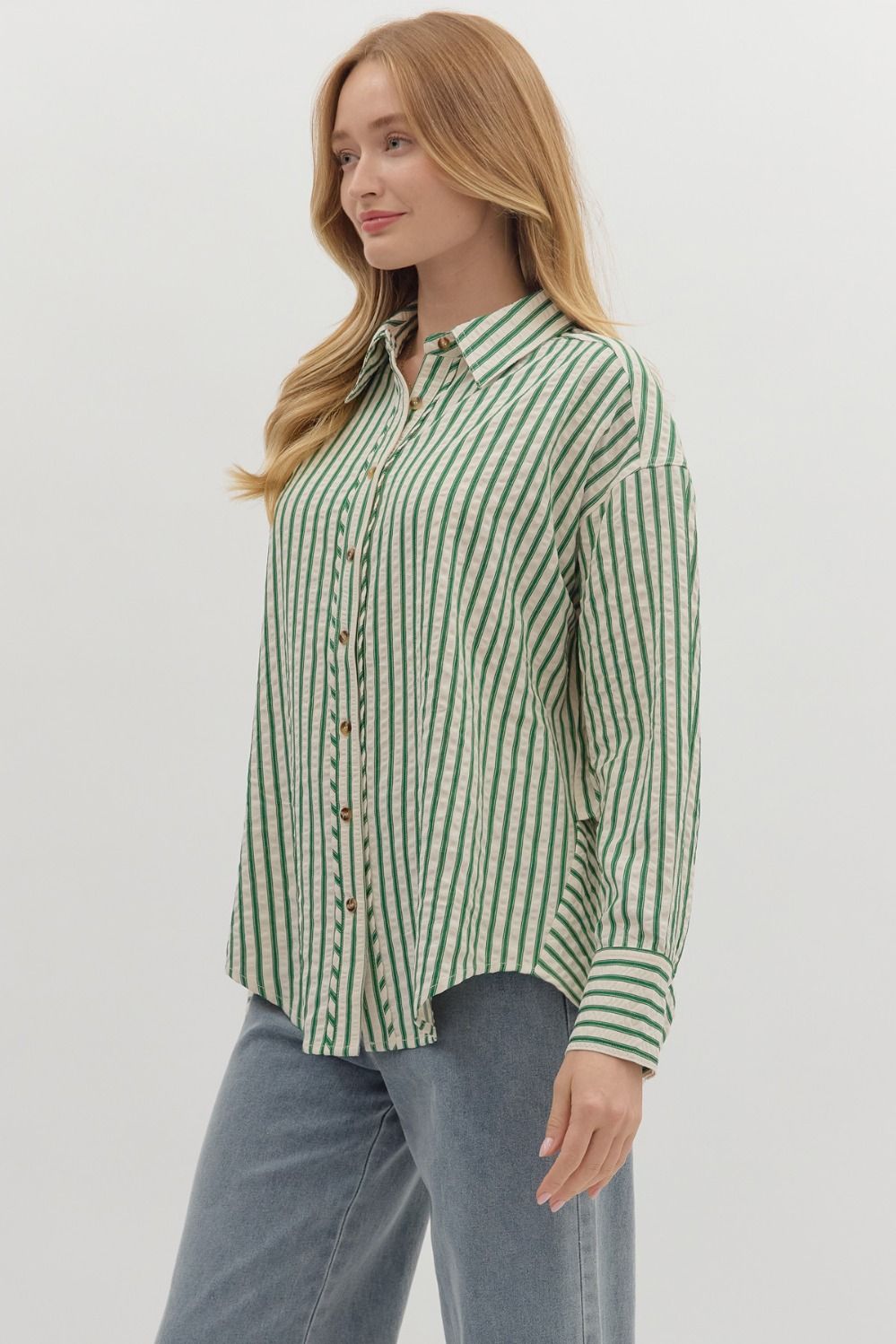 Trish Striped Button Down Shirt