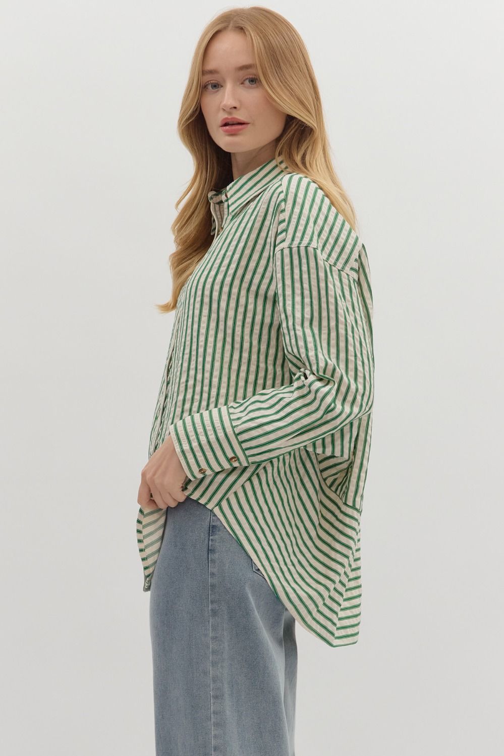 Trish Striped Button Down Shirt