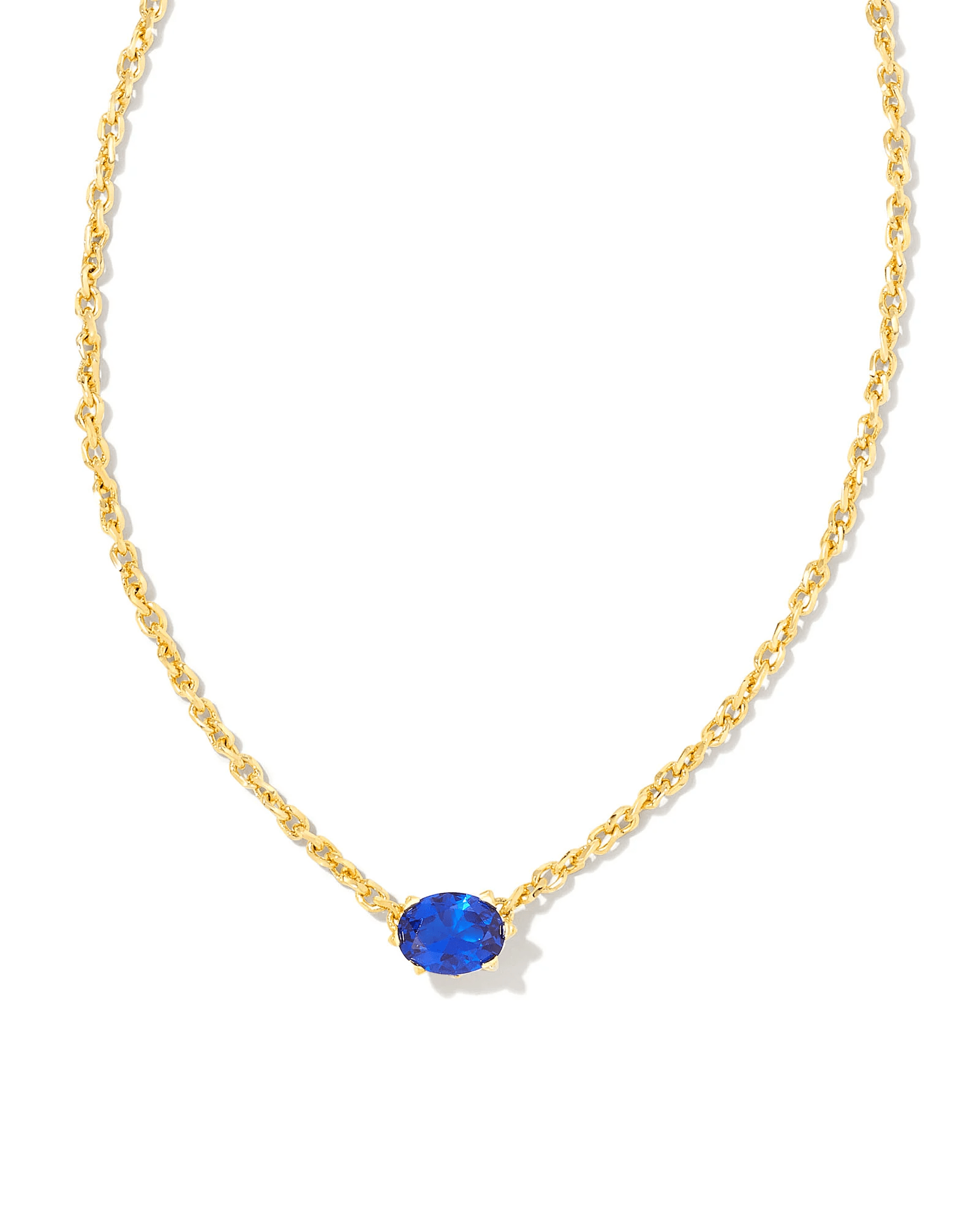 Cailin Gold Pendant Necklace in Blue Violet Crystal main image 1