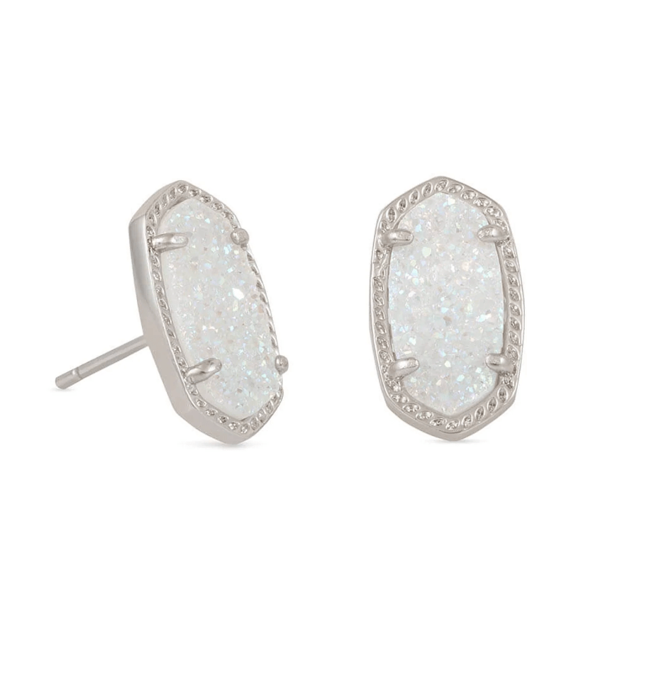 Kendra Scott Women - Accessories - Earrings Ellie Stud Earrings Rhodium Iridescent Drusy | Kendra Scott