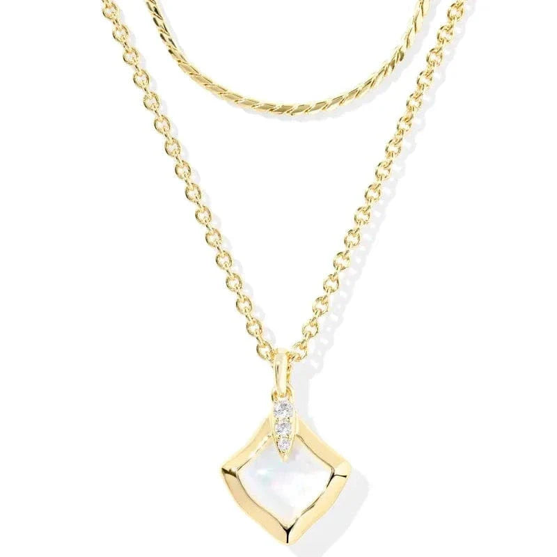 Kendra Scott Women - Accessories - Earrings Joelle Gold Multi Strand Necklace Gold Ivory MOP| Kendra Scott