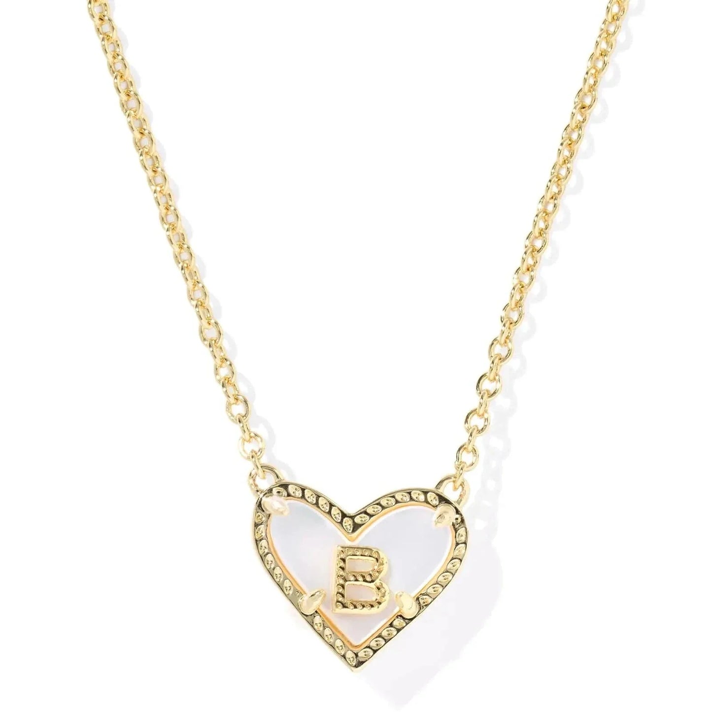 Kendra Scott Women - Accessories - Necklace Ari Heart Letter B Gold Short Pendant Necklace| Kendra Scott