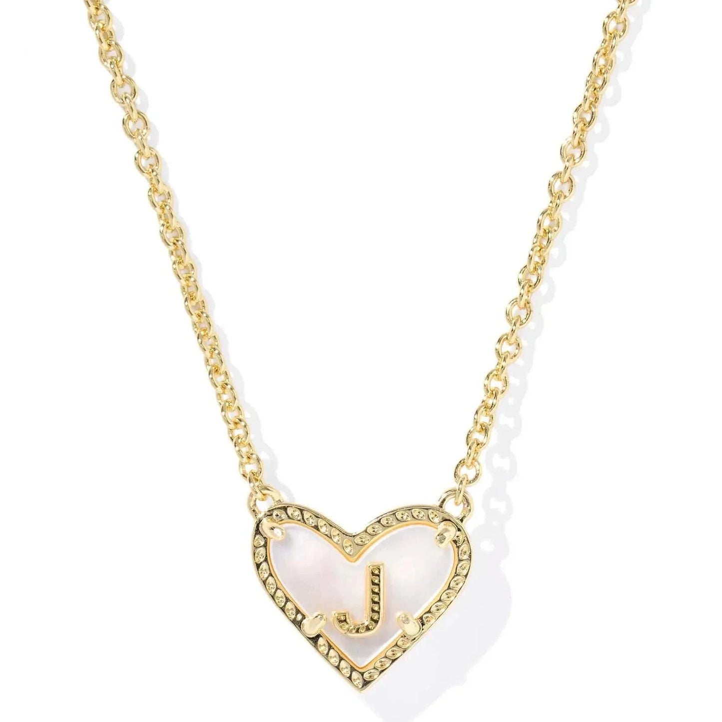 Kendra Scott Women - Accessories - Necklace Ari Heart Letter J Gold Short Pendant Necklace| Kendra Scott