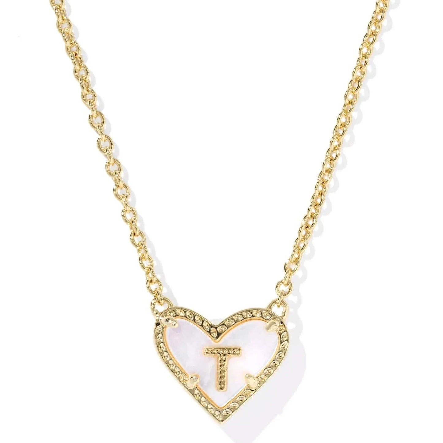Kendra Scott Women - Accessories - Necklace Ari Heart Letter T Gold Short Pendant Necklace| Kendra Scott