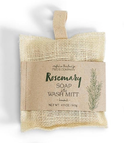 Natural jute bath mitt with kraft label and hanging loop. Net weight: 4.9 oz/140g. Available in one size.
