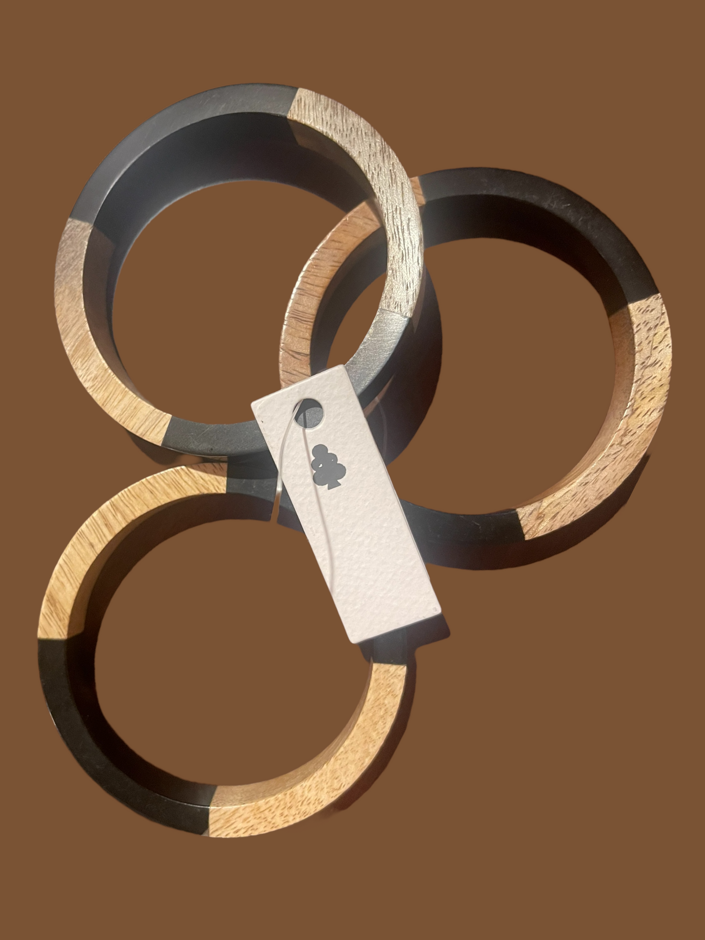Jet Black Wooden Bangles