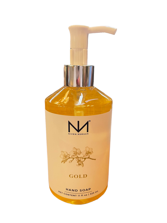 Gold Hand and Body Lotion, white bottle with pump