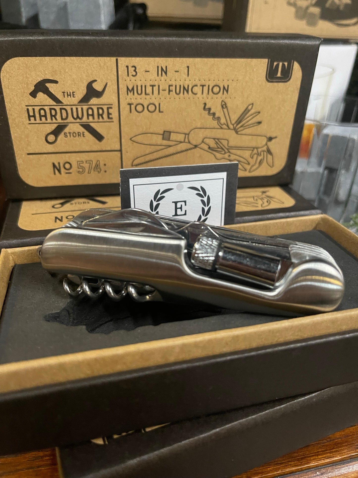 13-in-1 multi tool, silver-color finish