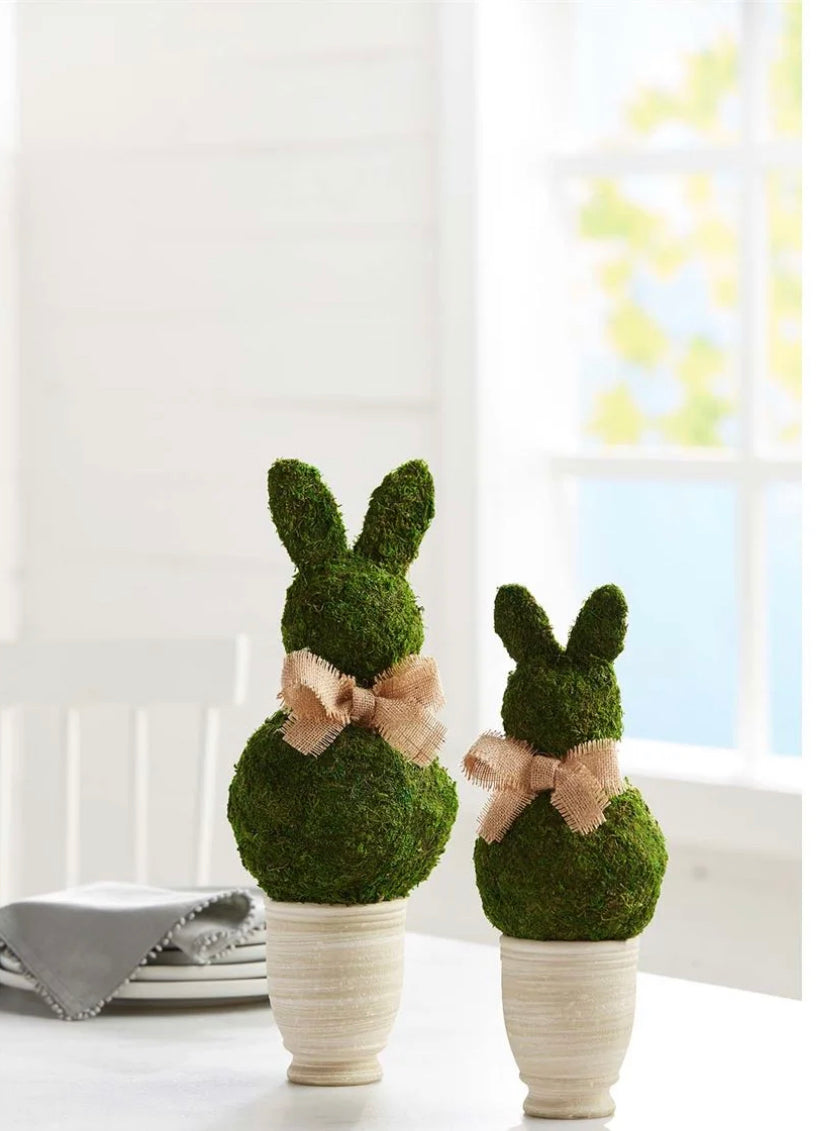 Small Preserved Moss Bunny Pot