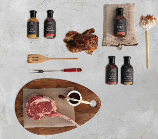 Honey Habanero BBQ Sauce bottle; available in 12 oz and 18 oz sizes.