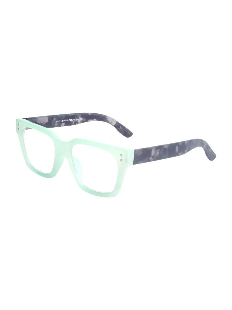 Matte Teal & Black Camo Reading Glasses