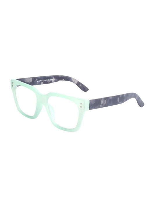 Matte Teal & Black Camo Reading Glasses