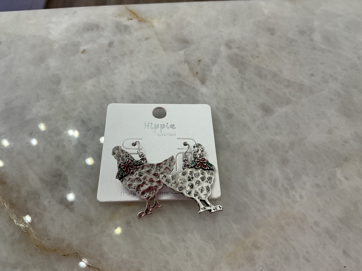 Silver Christmas Animal Earrings