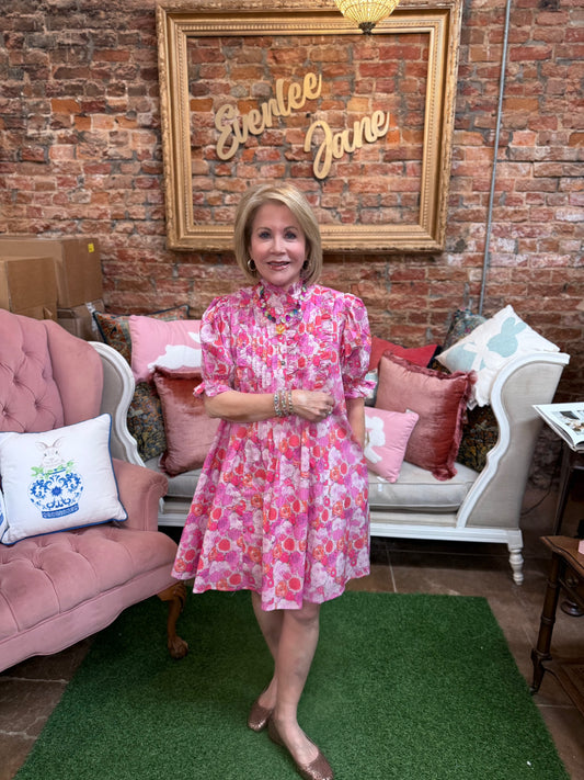 Field of Flowers Puff Sleeve Dress