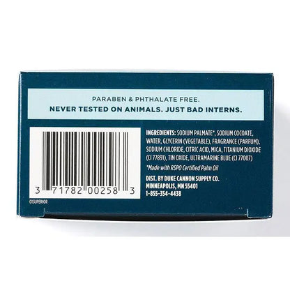 Duke Cannon Big Ass Brick of Soap - Superior, triple milled fresh water citrus, paraben/phthalate free, 10 oz size.