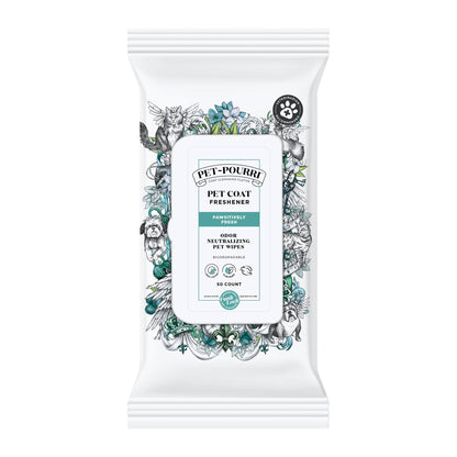 Pet~Pourri - Pet Coat Wipes - 50ct - Pawsitively Fresh Scent