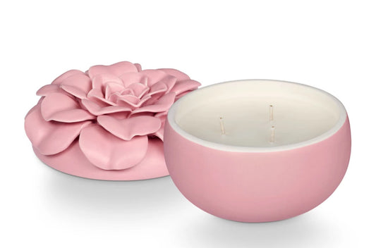 Pink Pepper Fruit Ceramic Flower Candle