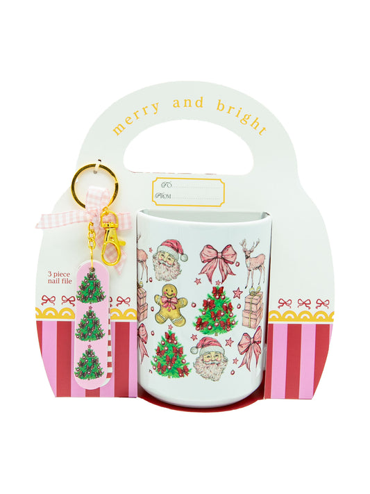 Holiday Mug & Keychain Nail File Gift Sets