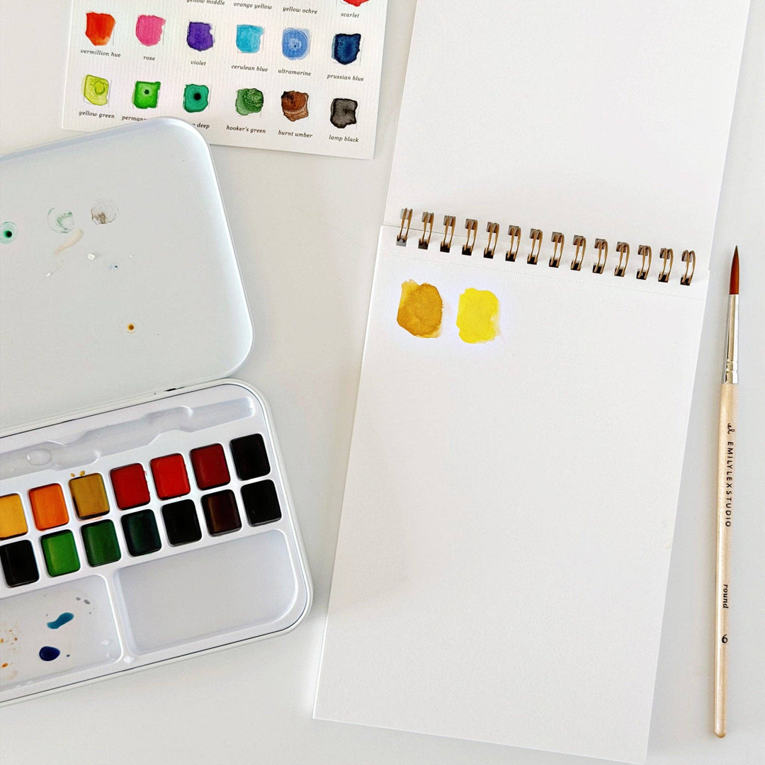Spiral watercolor paper pad.