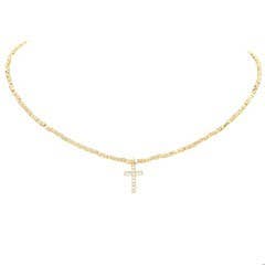 Cross Gold Choker