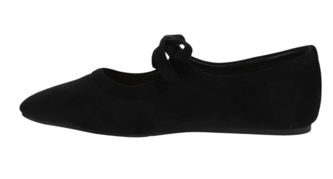 Black leopard print Mary Jane Layover Flats with pointed toe and bow detail.