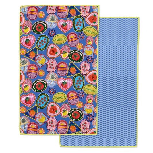 Bold Dulce Label Microfiber Dishtowel
