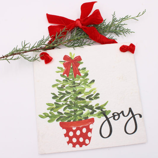 Textured Paper Wall Holiday Sign