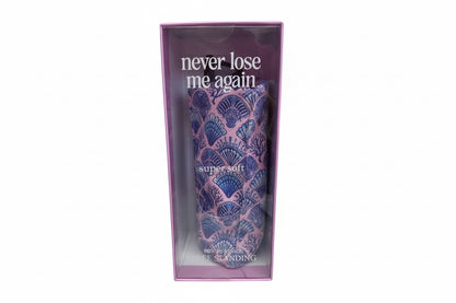 Free Standing Glasses Holder in purple box with pattern, labeled “never lose me again.” Sizes: not specified.