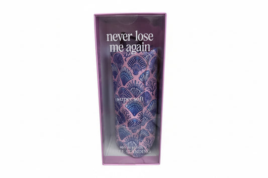 Free Standing Glasses Holder in purple box with pattern, labeled “never lose me again.” Sizes: not specified.