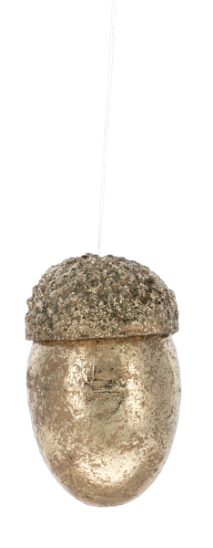 Gold Acorn Ornament with textured cap.