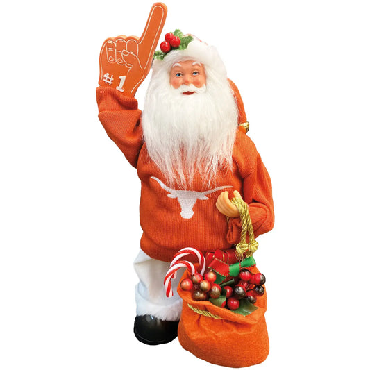 12" Texas Longhorns Animated/Musical Santa