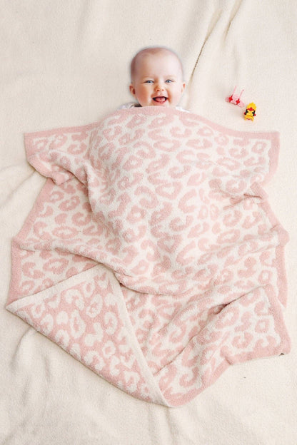 Super Lux Children's Leopard Blanket: Beige