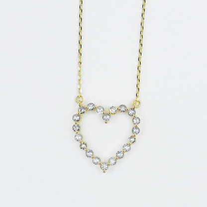 Sparkle Heart Necklace: Gold