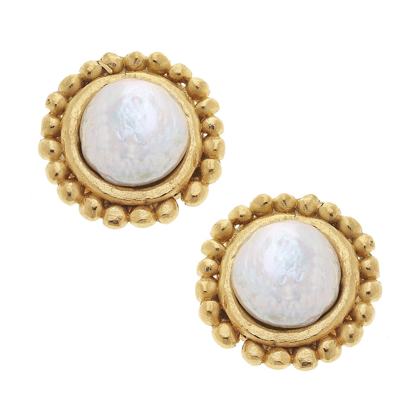 Dotted Pearl Studs
