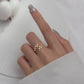 Gold Olive Tree Leaf Branch Band Ring in 925 Sterling Silver, available in sizes 5-9. Gold and silver finishes shown.