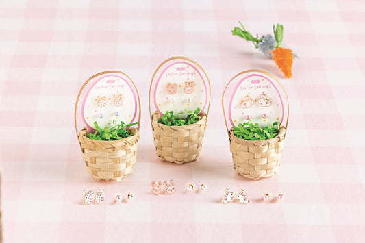 Easter Stud Earrings Basket Sets