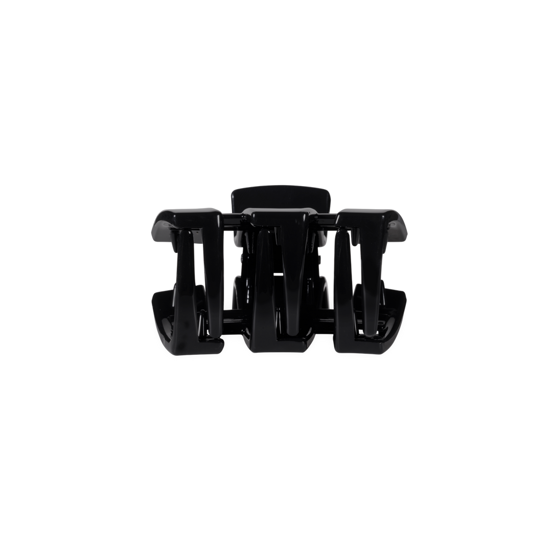 The Classic | Jet Black | Petite | Claw Clip is a durable plastic hair accessory with a no-slip design, available in petite size.