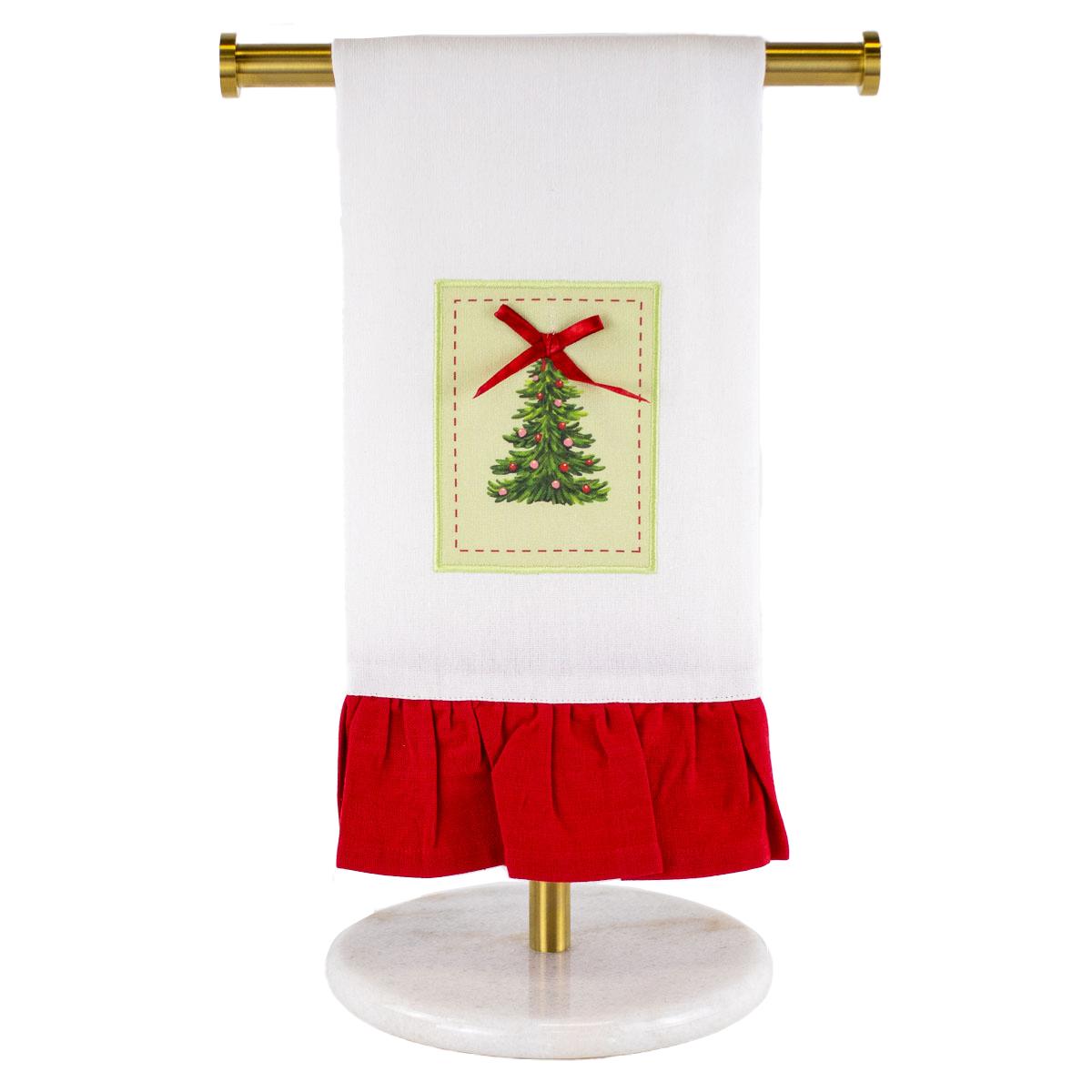 Christmas Ruffle Hand Towels