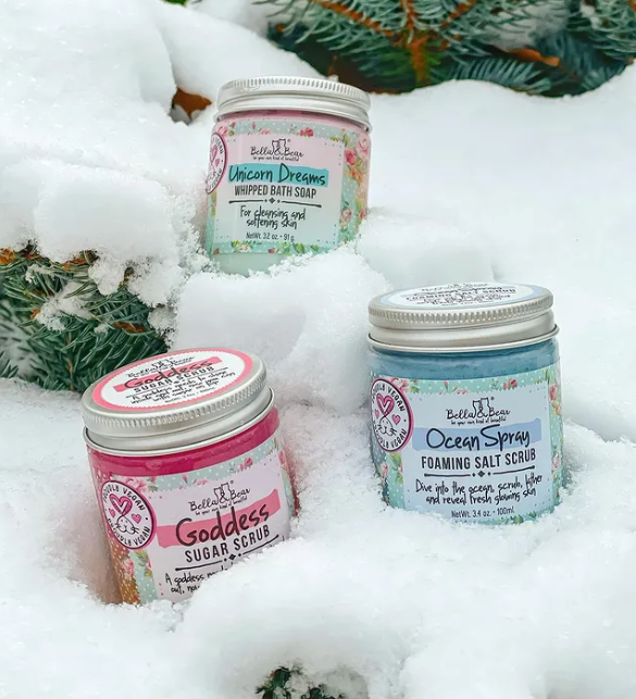 Bella & Bear Unicorn Dreams Whipped Bath Soap | Shave Cream mini, 3.2oz jar.