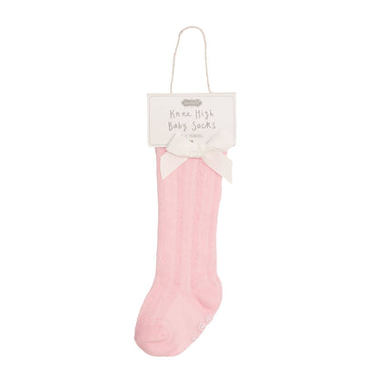 Pointelle Bow Knee Socks