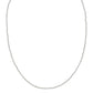 18K white gold plated X-small ball beaded strand necklace; available in multiple sizes.