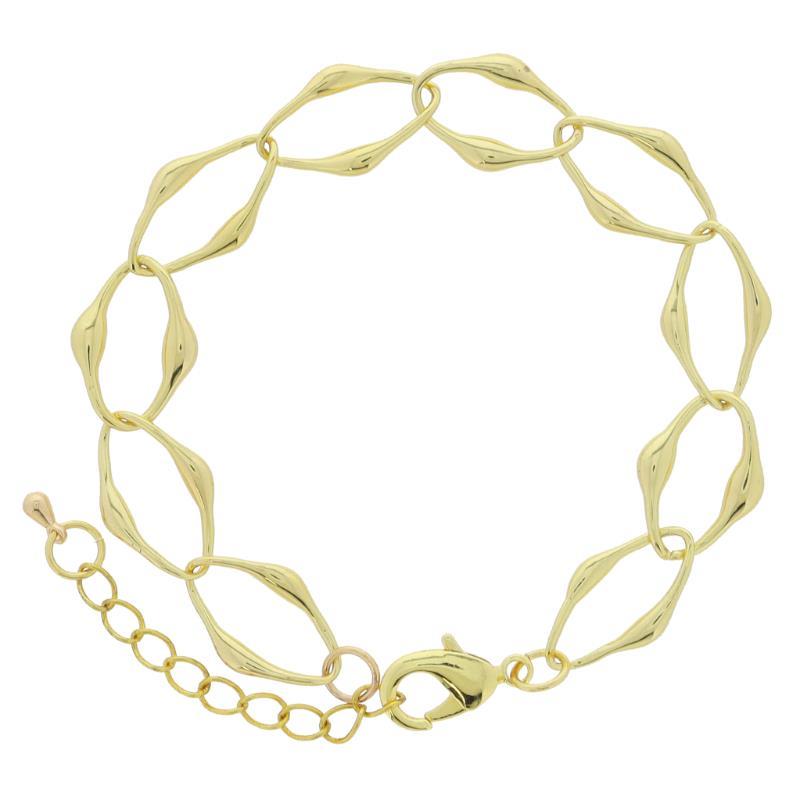 Make Mine Golden! 18K Gold Plated Abstract Link Chain Bracelet