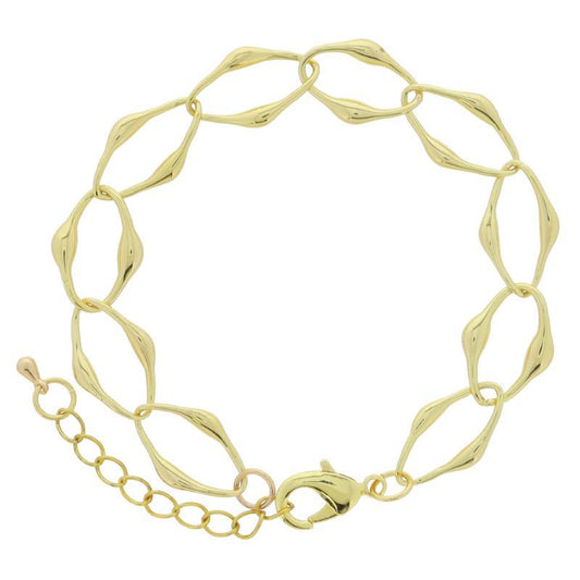 Make Mine Golden! 18K Gold Plated Abstract Link Chain Bracelet