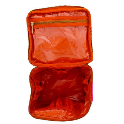 Hot Pink Cube Zipper Pouch