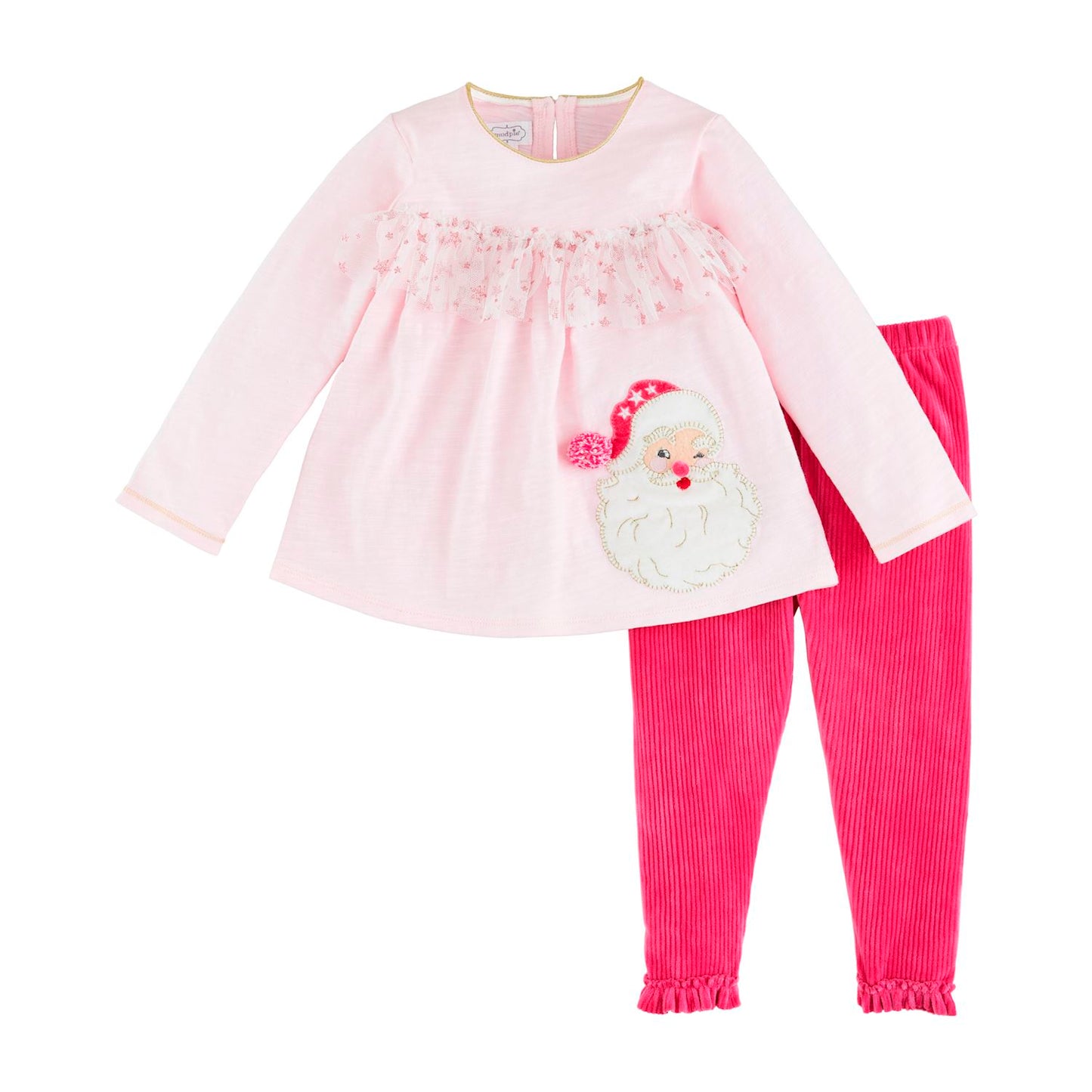 Pink Santa Tunic & Leggings Set