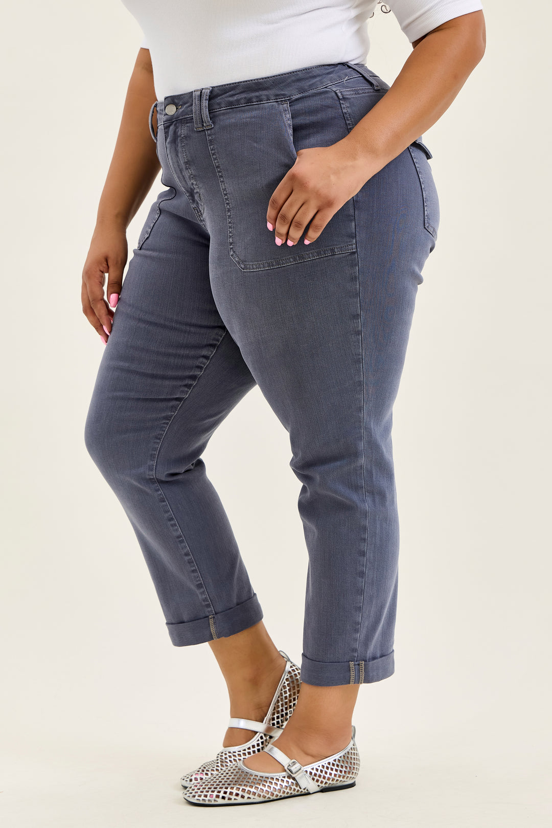 Judy Blue Aurora Weekender Vintage Indigo Jeans; available in sizes 0-24W.